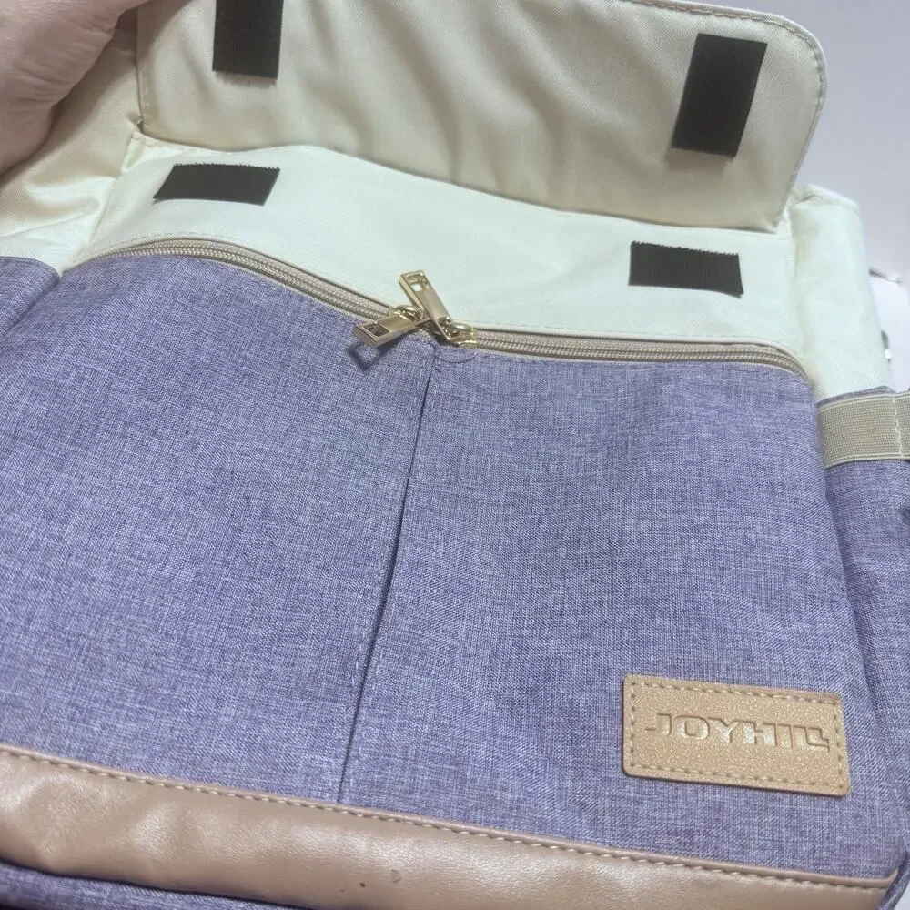 JOYHILL Lunch Box Bag Tote Purple Insulated Large